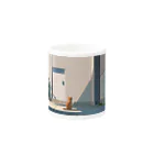 ねこあそびのねこのせなか Mug :other side of the handle