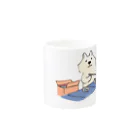 pon×2の缶詰の品質をチェックするサモエド犬のサツヤマさん Mug :other side of the handle