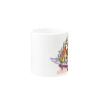 ホリプーイラストショップのflower girl Mug :other side of the handle