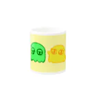 梅昆布のもちょ green&yellow Mug :other side of the handle