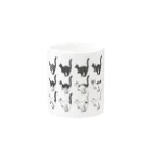 豆つぶのWhite spot Cat Mug :other side of the handle