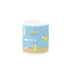 玖鷹の海の生き物になったヘンテコにわとりとひよこ Mug :other side of the handle