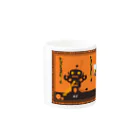【喝っ！パどきあ。】SUZURI店舗のロボシルエット Mug :other side of the handle