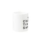 はるる堂の茶トラさん『Cha Tra San』ロゴ(黒) Mug :other side of the handle