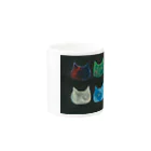 ぺりる屋のシルエットof cats黒 Mug :other side of the handle