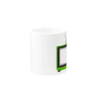 illust_designs_labのレトロな昭和の可愛い緑色テレビのイラスト 画面オン マグカップの取っ手の反対面