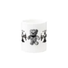 💜Salon de Lucia💜のGreek Crosses Teddy - monochrome Mug :other side of the handle