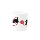 yuugatagataの黒ねこと毛糸玉 Mug :other side of the handle