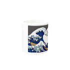 Uキヨエの葛飾北斎　神奈川沖浪裏モチーフ　Hokusai Motif2 [Hokusai wave] マグカップの取っ手の反対面
