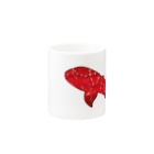 ふとんにおぼれるのジンベエザメ 夏の星座 赤 Mug :other side of the handle