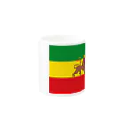 DRIPPEDのRASTAFARI LION FLAG-エチオピア帝国の国旗- Tシャツ Mug :other side of the handle