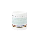 新商品PTオリジナルショップの昭和47年信越本線ダイヤグラム Mug :other side of the handle