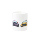 mini gecooperのいのさん号（レトロな車2台） Mug :other side of the handle