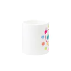 ヒフミヨイの花パンダ カラフルドット Mug :other side of the handle