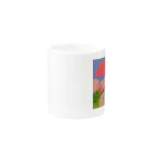 makiko-ekoyomiの傘紫陽花 Mug :other side of the handle