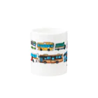 乗り物イラストレーター井上広大　オンラインショップのbuses Mug :other side of the handle