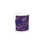 檸檬飴のカサブランカとクレステッドゲッコー(パープル) Mug :other side of the handle