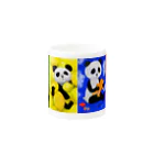 Washiemon and Ai-chan's ShopのPANDA 4 Colours Mug :other side of the handle