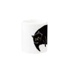 タバタ画房のふてぶてしいクロねこ Mug :other side of the handle