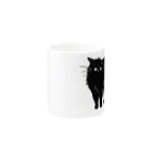 マイマイタケの怒ってます（黒猫） Mug :other side of the handle