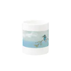 Nellyhime のアートのカワセミ (Kingfisher) Mug :other side of the handle