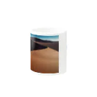 そろ日和別館（世界の風景グッズ）の夕暮れのナミブ砂漠（そろ日和ロゴ入り） マグカップの取っ手の反対面