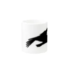 腕頭骨の猛禽類とからす Mug :other side of the handle