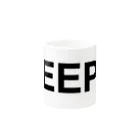 TOKYO LOGOSHOP 東京ロゴショップのPEEPS-ピープス- Mug :other side of the handle