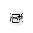 森の民mug(まぐ)のmugのマグカップ（三連モノクロ） 머그컵の取っ手の反対面