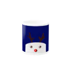 Niea999’s プチハッピー shopのXmas nose - blue Mug :other side of the handle