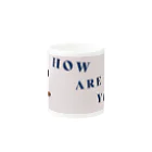 DOG FACEのHOW ARE YOU? ダックスグッズ【わんデザイン-1月】 Mug :other side of the handle