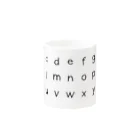 ワークンのローマ字（小文字） Mug :other side of the handle