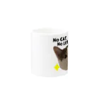 むむしょっぷのNo CAT, No Life Mug :other side of the handle