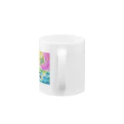 みけこのとぶさかなとおよぐとり Mug :handle