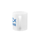 $FISHE Official Goods Storeの$FISHE Print Blue Mug :handle