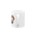 子供と動物のイラスト屋さん｜イラストグッズのお店のドット絵風　ボーダーシャツのキャラクター Mug :handle