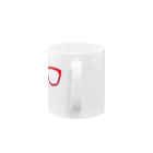 HAPPHOU FUSAGARIのメガネコ 赤 Mug :handle