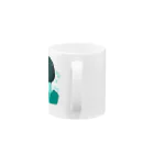 ColorAppleの緑色後ろボブちゃん Mug :handle