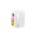 うさぎのうみちゃんねるショップのお花見うさぎ-うさぎのうみ Mug :handle