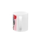 さおりんとチンチラのお家のチンチラブラックパール Mug :handle