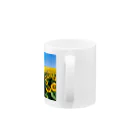 the blue seasonのヒマワリ畑 Mug :handle