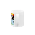 good★holidayのドット絵のオウム Mug :handle