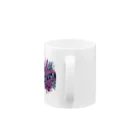 N SAUNA LOGOのネオン風花柄サウナロゴ11　花柄ver.4 Mug :handle