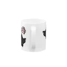 89虎の巣穴のオオカミ模様(黒) Mug :handle