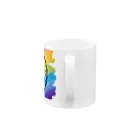  MIRACLE MOONの満ち欠ける月rainbow Mug :handle
