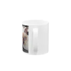 Makoto_Kawano Designの悪そうなのにカワイイ猫ちゃん Mug :handle