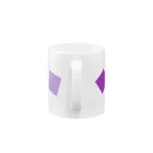 つきしょっぷの紫色の四角形 マグカップの取っ手の部分