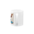 With-a-smileのサーフィン犬 Mug :handle