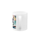 ChicCanvas Boutiqueの波乗り大好きフレンチブルドッグ Mug :handle