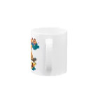 sloth_giraffeのスケートボードするワンコ Mug :handle